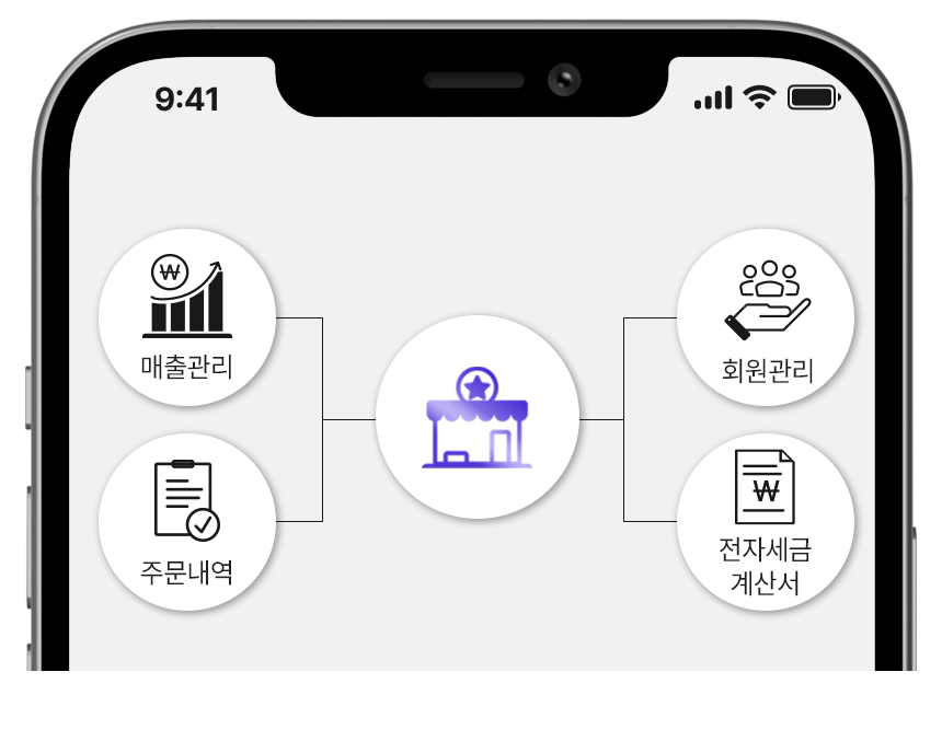 메타 POS 본사 다점포 관리 화면